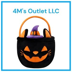 Halloween Black and Orange Cat Trick-or-Treat Bag